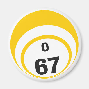 Aimant de réfrigérateur de boule de bingo-test d