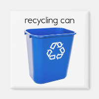 Aimant de réfrigérateur de la boîte de recyclage