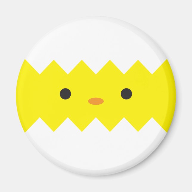 Aimant de réfrigérateur de poussins à hachure (Devant)