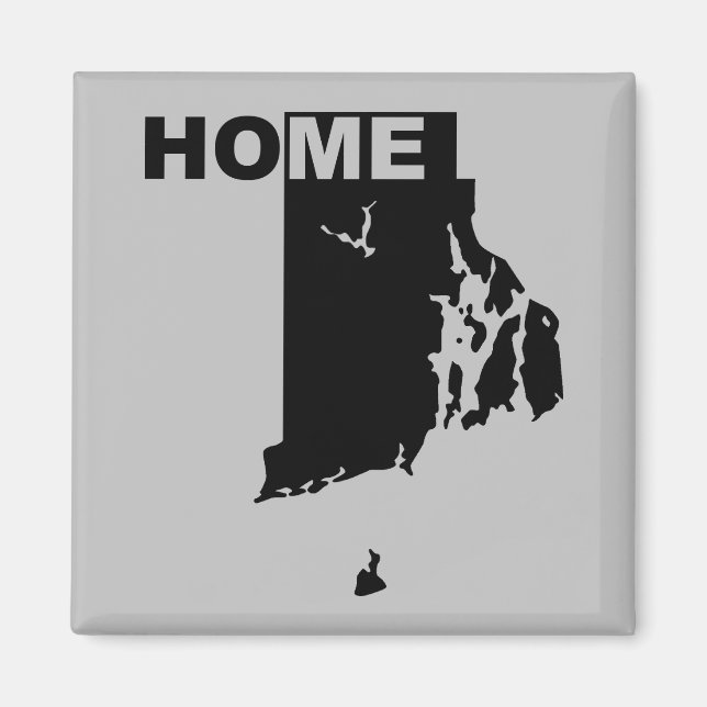 Aimant de réfrigérateur de Rhode Island, maison lo (Devant)