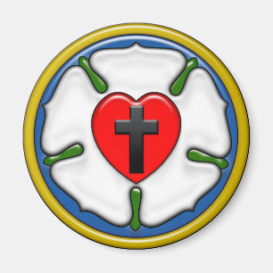 Aimant de réfrigérateur de rose de Luther