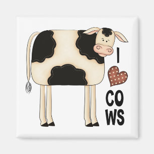 Aimant de réfrigérateur de vache à pays d'humou