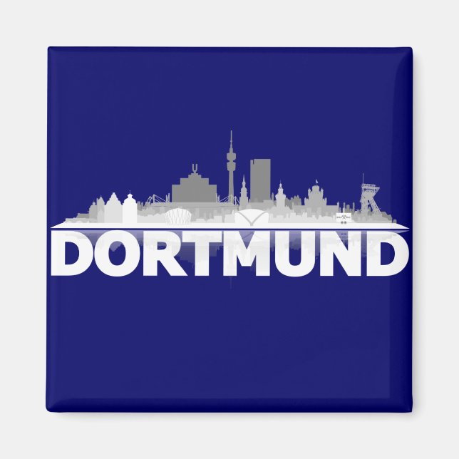 Aimant de réfrigérateur Dortmund City Skyline (Devant)
