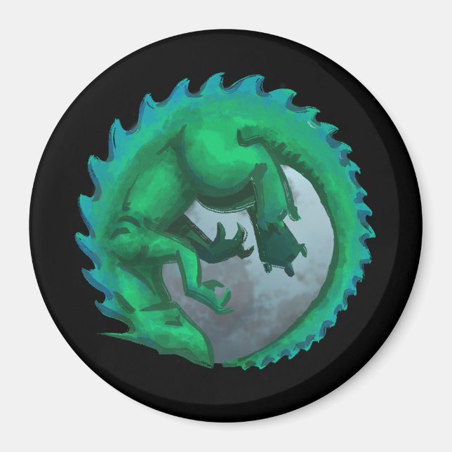 Aimant de réfrigérateur Dragon Moon (Devant)