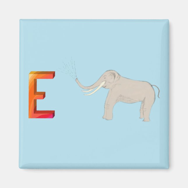 Aimant de réfrigérateur éléphant (Devant)