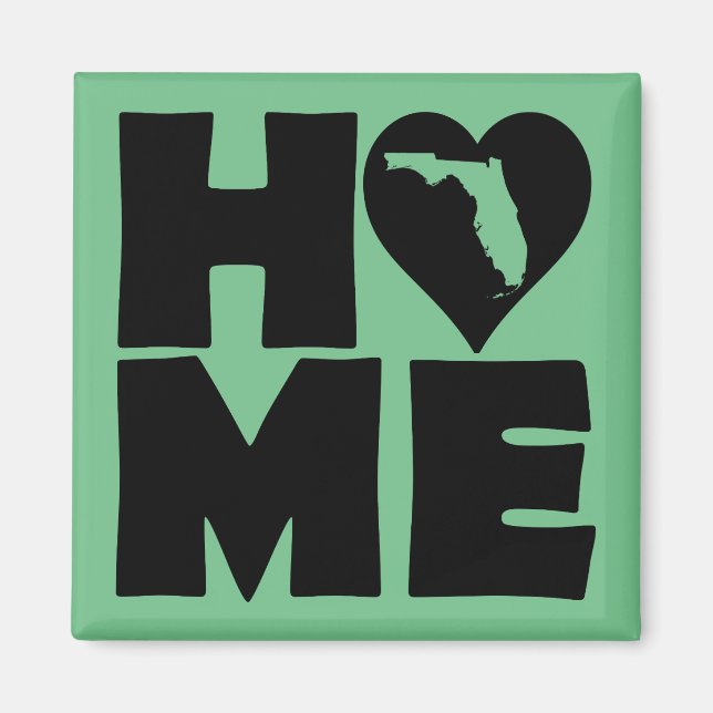 Aimant de réfrigérateur Florida Home Heart State (Devant)