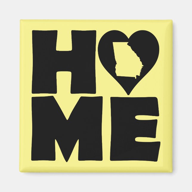 Aimant de réfrigérateur Georgia Home Heart State (Devant)