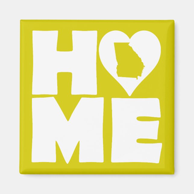 Aimant de réfrigérateur Georgia Home Heart State (Devant)