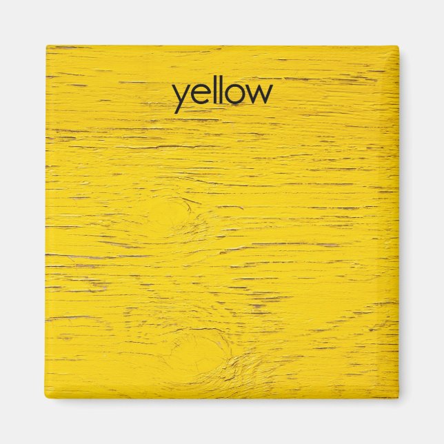 Aimant de réfrigérateur jaune (Devant)