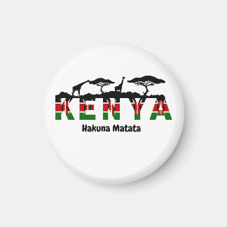 Aimant de réfrigérateur Kenya Hakuna Matata.