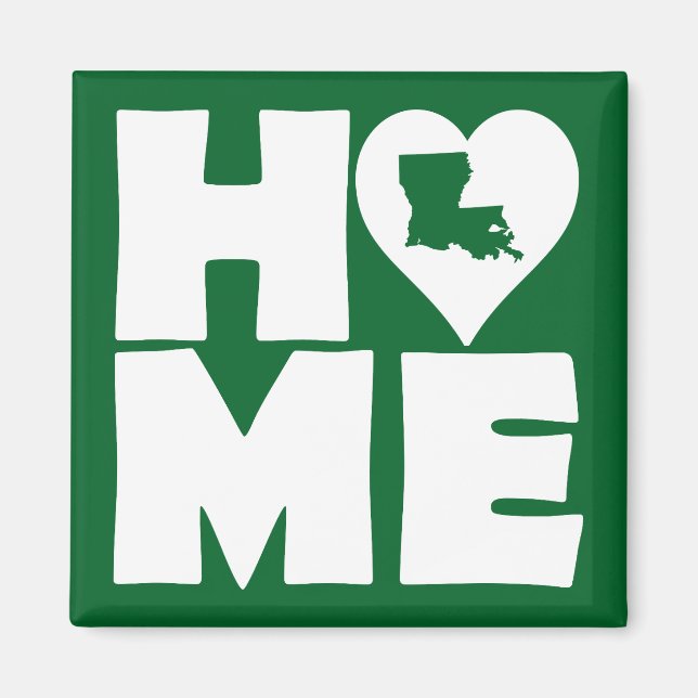 Aimant de réfrigérateur Louisiana Home Heart State (Devant)