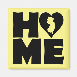 Aimant de réfrigérateur New Jersey Home Heart Stat