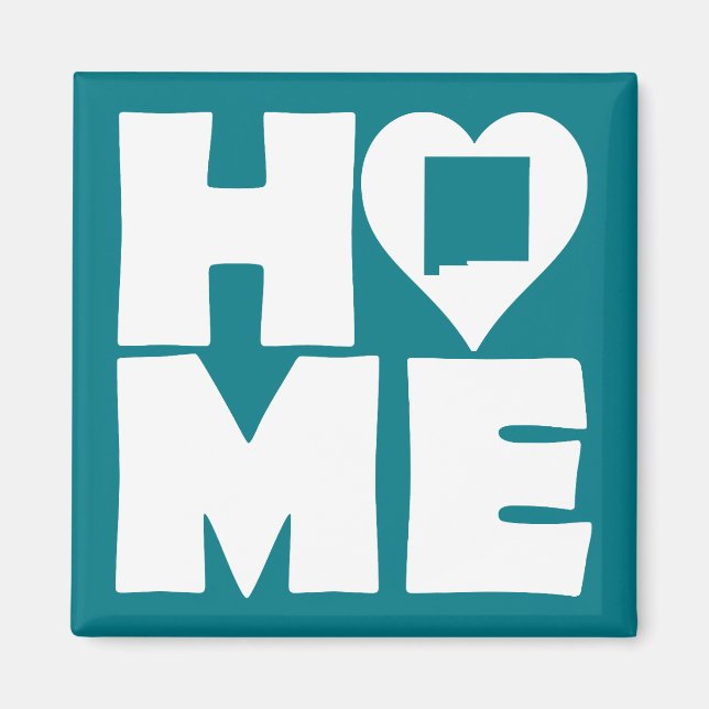 Aimant de réfrigérateur New Mexico Home Heart Stat (Devant)