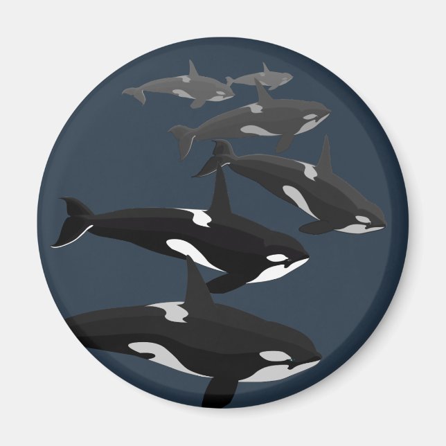 Aimant de réfrigérateur orque Baleine tueuse Art m (Devant)