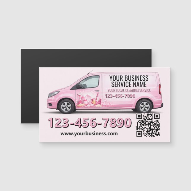 Aimant de réfrigérateur pour entreprise de service (Devant / Derrière)