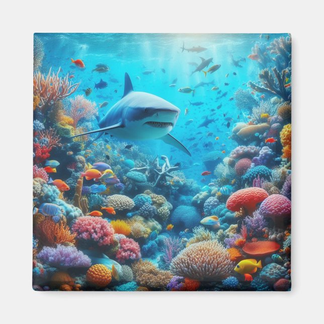 Aimant de réfrigérateur Requin (Devant)