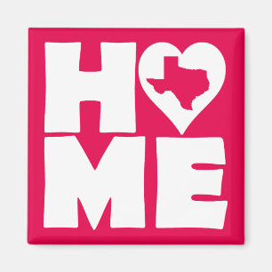 Aimant de réfrigérateur Texas Home Heart State
