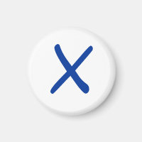 Aimant de réfrigérateur Tic Tac Toe 1-1/4" "X"