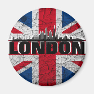 Aimant de réfrigérateur Union Jack & London Skylin