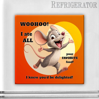 Aimant de régime de souris drôle