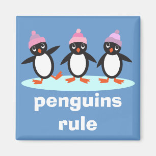 Aimant de règle de pingouins