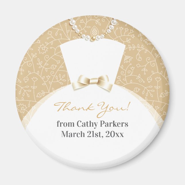 Aimant de remerciement pour enterrement de vie de  (Devant)