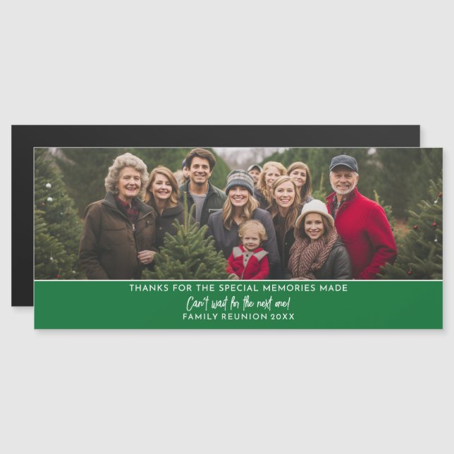 Aimant de réunion de famille photo horizontale (Devant / Derrière)