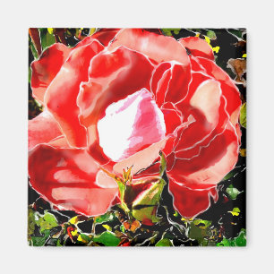 Aimant de rose rouge
