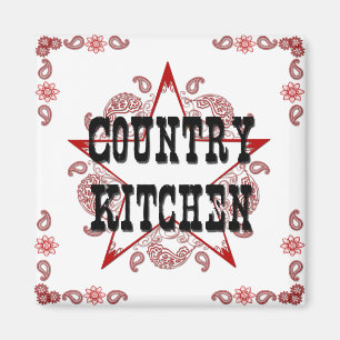 Aimant de rouge de cuisine de pays