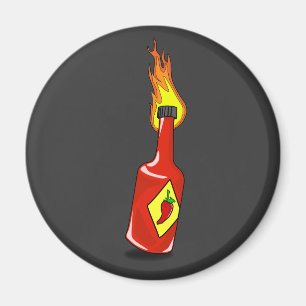 Aimant de sauce chaude à bande dessinée