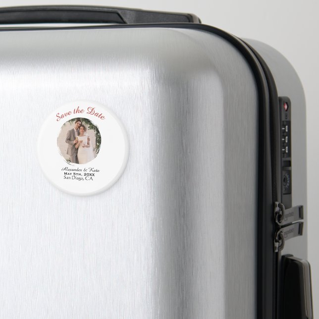 Aimant de sauvegarde de date de photo élégante sim (In Situ (Bagages))