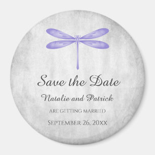 Aimant de sauvegarde de date Dragonfly violet