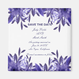 Aimant de sauvegarde de date Fleurs de feuillage b