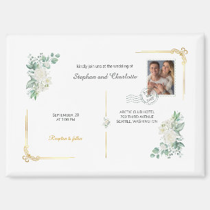 Aimant de sauvegarde de date modifiable floral