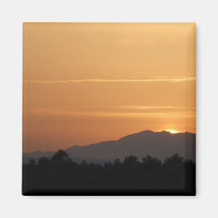 Aimant de scène de coucher de soleil orange