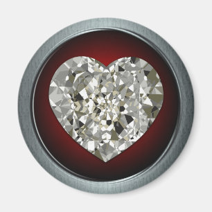 Aimant de scintillement de coeur de diamant
