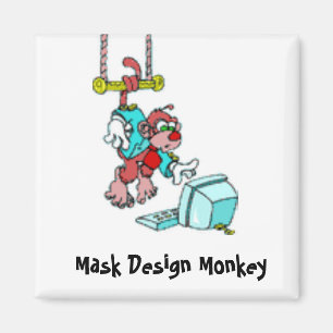 Aimant de singe de conception de masque