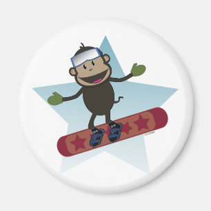 Aimant de singe de surf des neiges