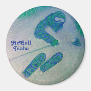 Aimant de skieur de McCall Idaho