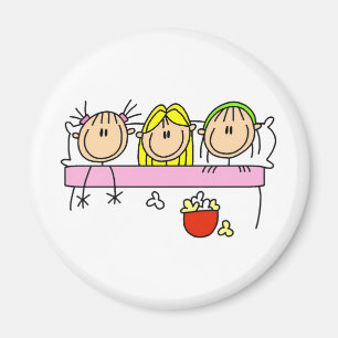 Aimant de soirée pyjamas de fille