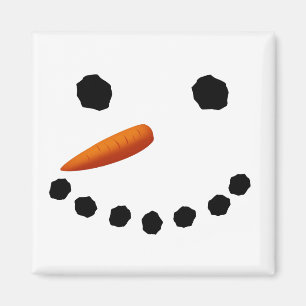 Aimant de sourire de Noël de bonhomme de neige