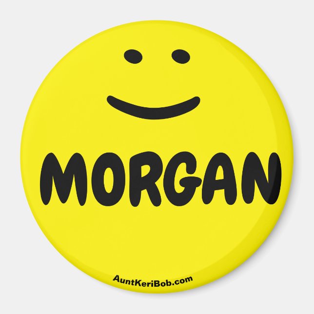 Aimant de sourire jaune MORGAN (Devant)