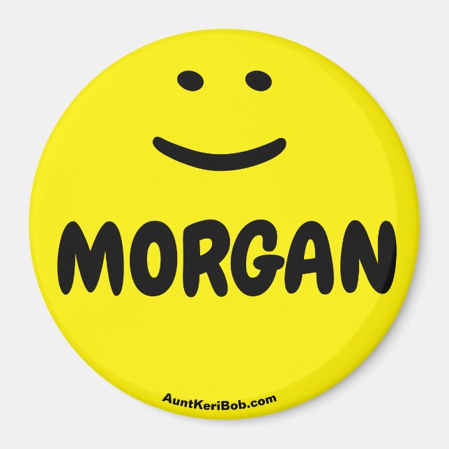 Aimant de sourire jaune MORGAN (Devant)