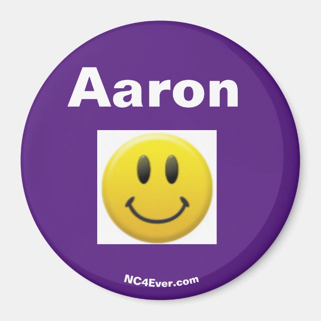 Aimant de sourire violet Aaron (Devant)