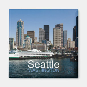 Aimant de souvenir de photo de voyage de Seattle