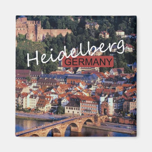 Aimant de souvenir de photo de voyage d'Heidelberg
