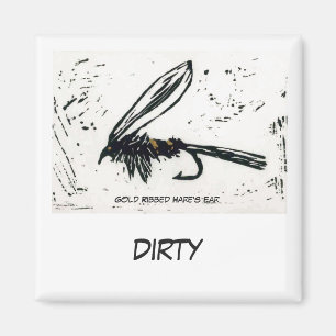 Aimant de statut de lave-vaisselle "Gold Ribbed Ha