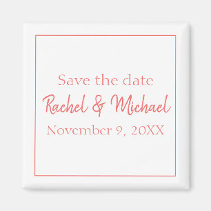 Aimant de Stylish Coral et White