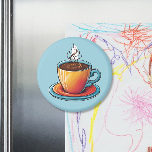 Aimant de tasse de café fumant (Créateur téléchargé)