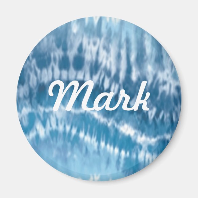 Aimant de teinture bleu personnalisé (Devant)